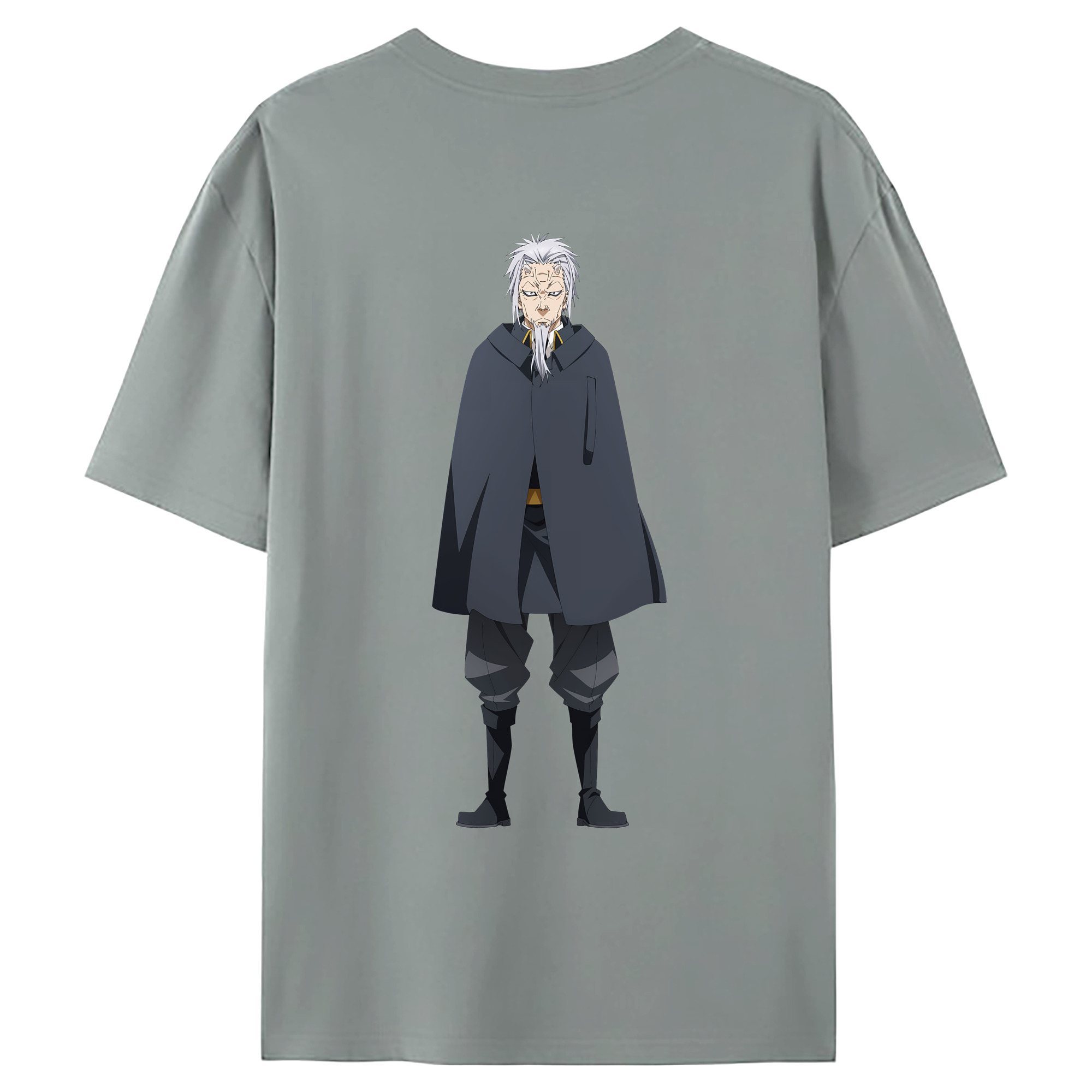 （画像用） 転スラ Regarding Reincarnated to Slime 綿100％ メンズ半袖Tシャツ（バックプリント） 通気性